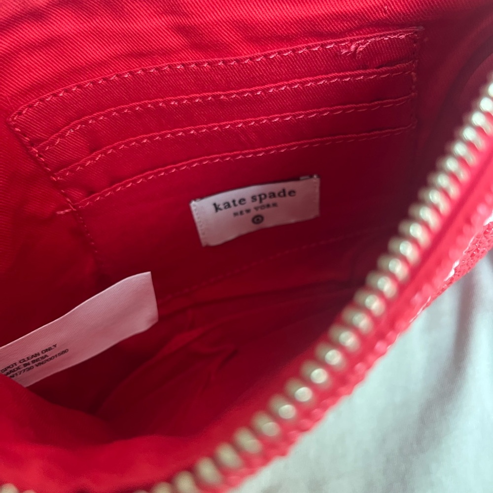 Kate Spade Red Zip Pouch - Picture 2 of 4